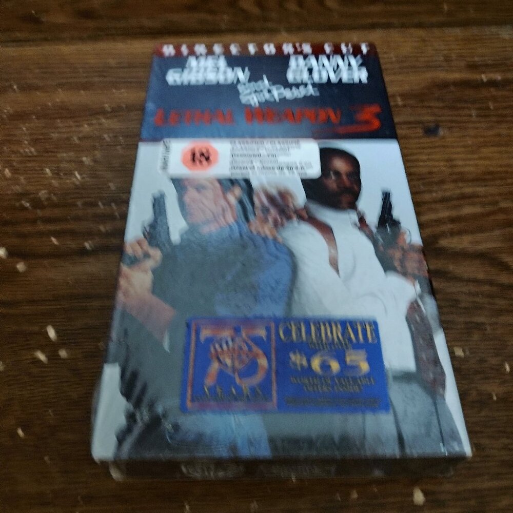 Lethal Weapon 3 Directors Cut (VHS, 1998, unopened / new with watermark)